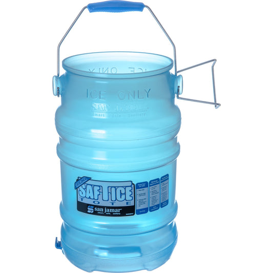 San Jamar SI6000BPAF 6 Galloon Blue Saf-T-Ice Tote - BPA Free