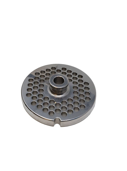 Omcan 11201 #22 One Notch/Round European Style Stainless Steel Plate with Hub, 6mm (1/4")