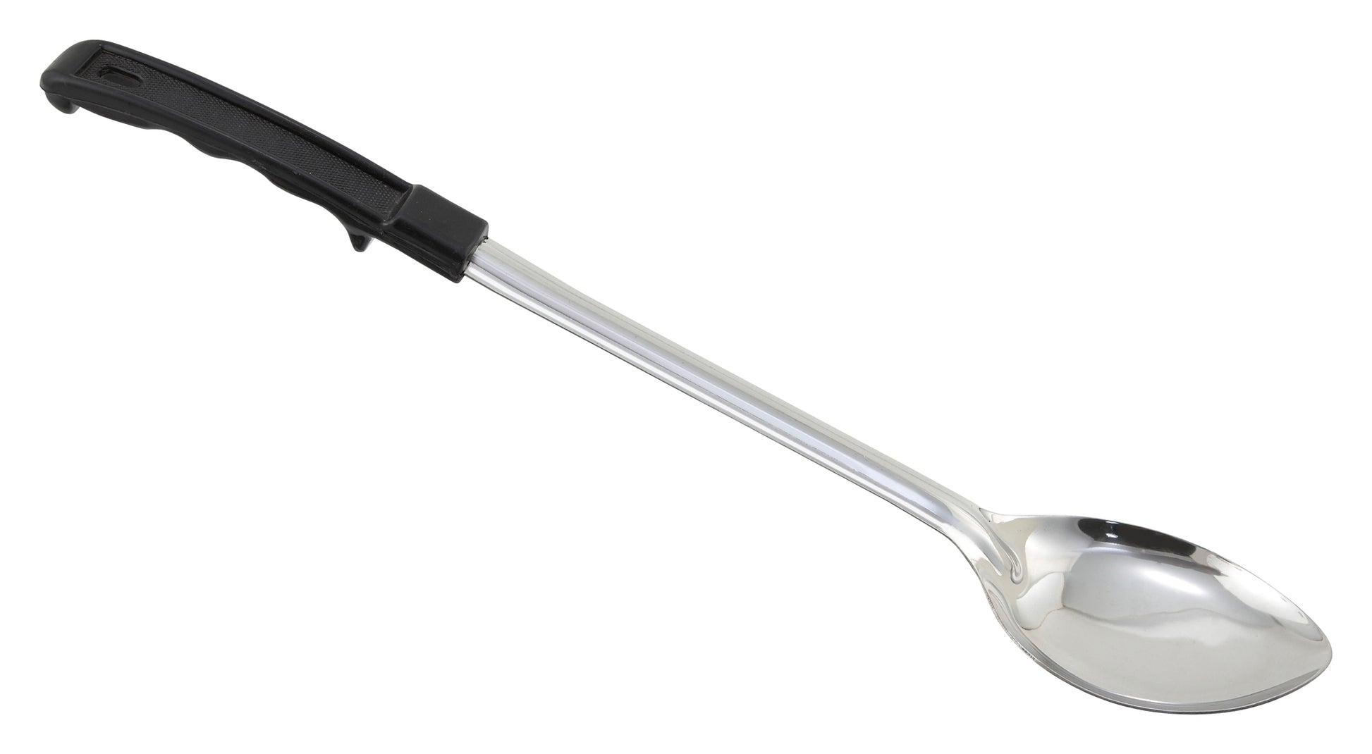 Winco BHON-15 15" Stainless Steel Solid Basting Spoon with Plastic Handle