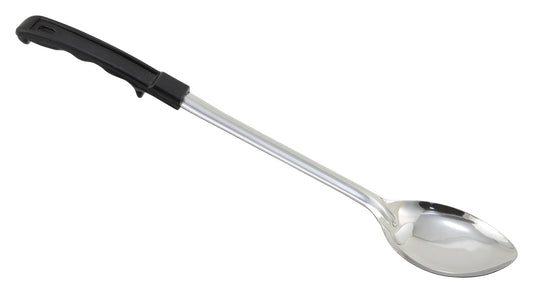 Winco BHON-15 15" Stainless Steel Solid Basting Spoon with Plastic Handle