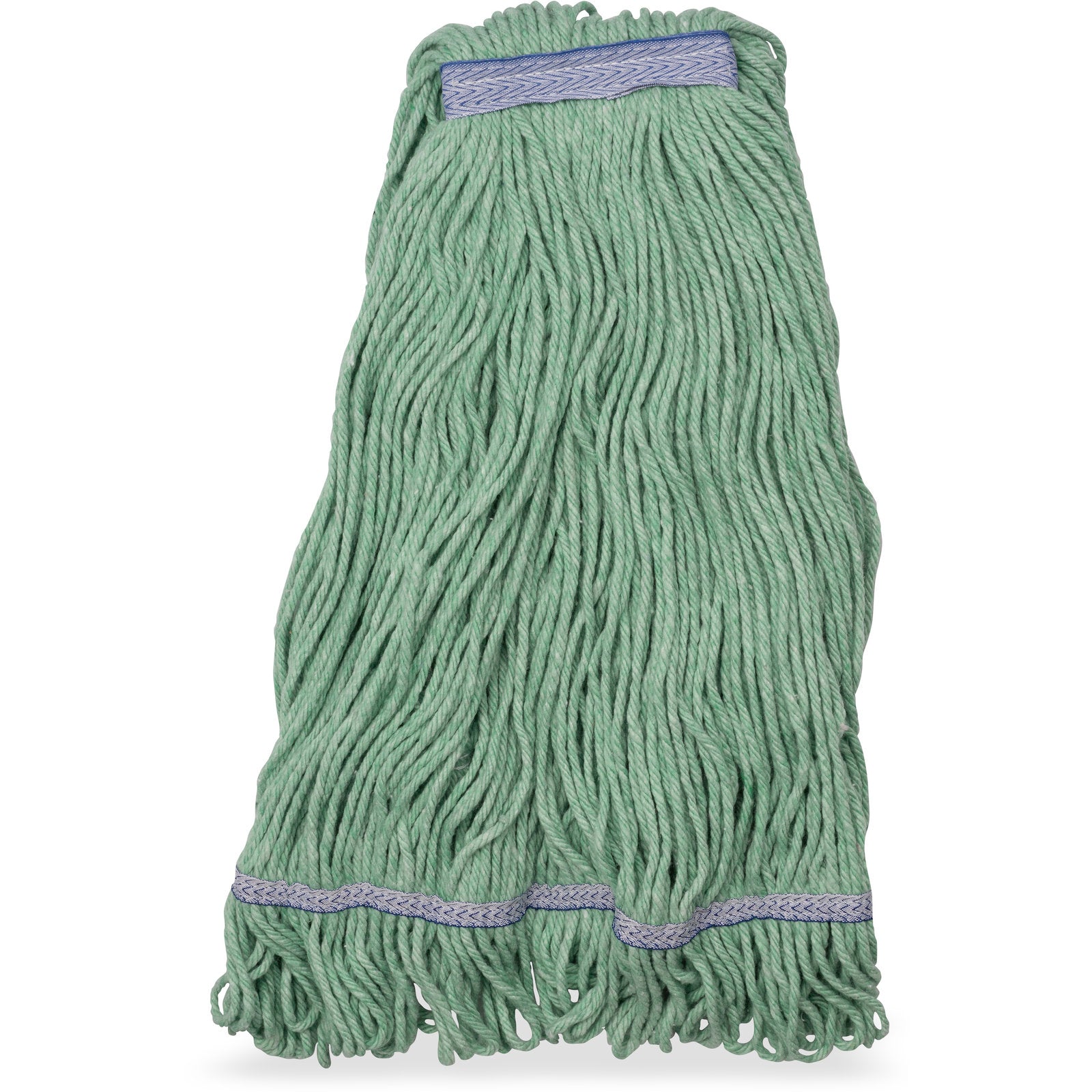 Carlisle 36942909 X-Large Green Acrylic Fiber 4 Ply Looped End Mop w/ Blue Band