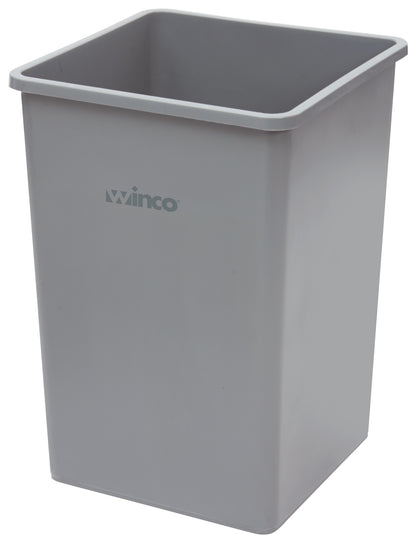 Winco PTCS-35G 35 Gallon Gray Tall Trash Can