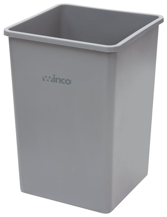 Winco PTCS-35G 35 Gallon Gray Tall Trash Can