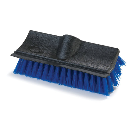 Carlisle 3619014 10" Blue Polypropylene Flo-Pac Dual Surface Floor Scrub With Rubber Squeegee