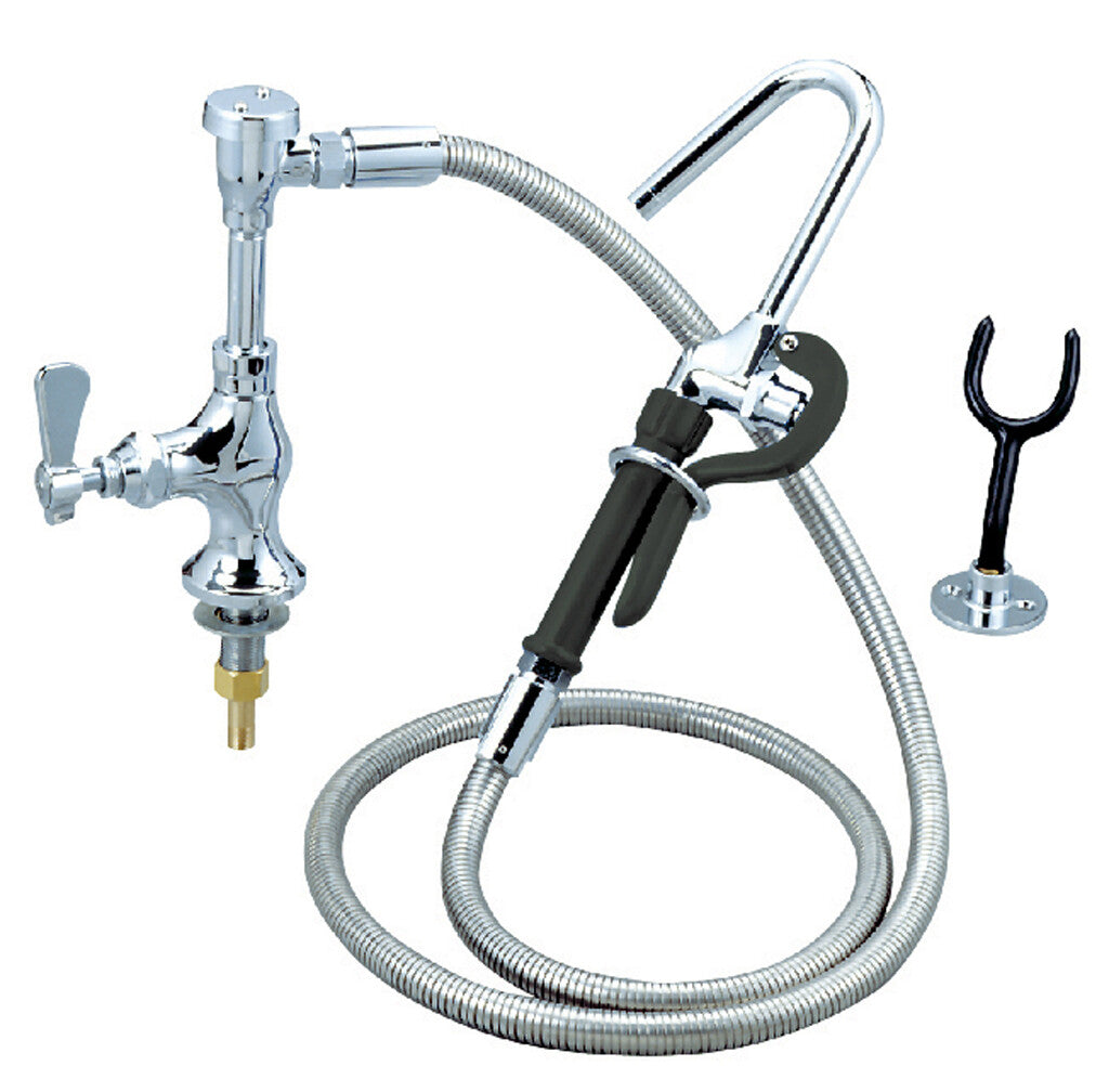 BK Resources BKF-SDMPF-G Optiflow Pot Filler Assembly, Deck Mount, Single Valve, Braided Hose