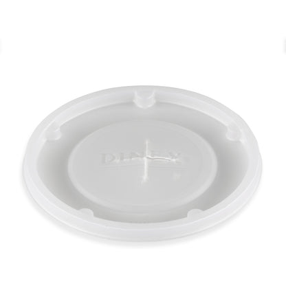 Dinex DX1196ST8714 Translucent Disposable Lid with Straw Slot Fits for Cambro and G.E.T Enterprises Tumblers (1000/cs)