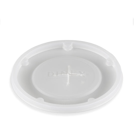Dinex DX1196ST8714 Translucent Disposable Lid with Straw Slot Fits for Cambro and G.E.T Enterprises Tumblers (1000/cs)