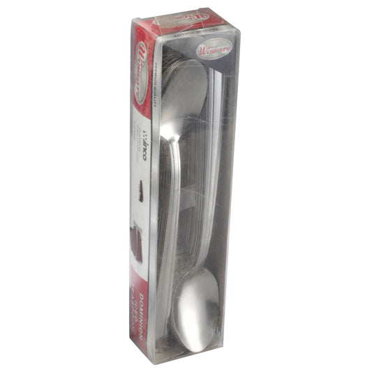 Winco 0081-02 Dominion Iced Teaspoon, 18/0 Medium Weight (2dozens/pack)
