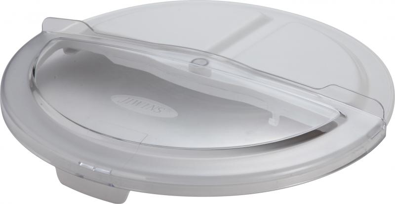 Omcan 80581 Polycarbonate + Polypropylene Rotating Lid with 20 oz Clear Scoop for 32-gallon Food Storage Container