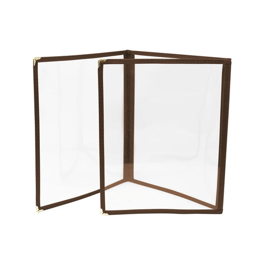 Omcan 39802 9 1/2" x 11 3/4" Black Three-Page Menu Holder