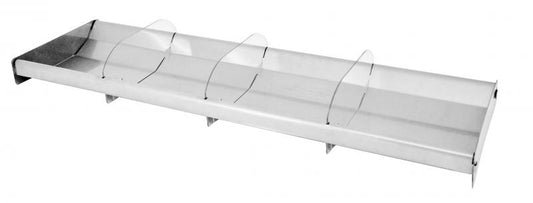 Omcan 44113 28.5" x 10.75" x 2" Reversible Stainless Steel Tray with Clear Dividers
