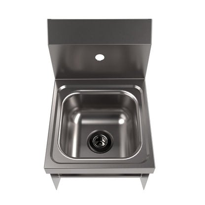 BK Resources BKHS-W-SS-1-BKK Stainless Steel Space Saver Hand Sink 1 Hole w/ Knee Valve
