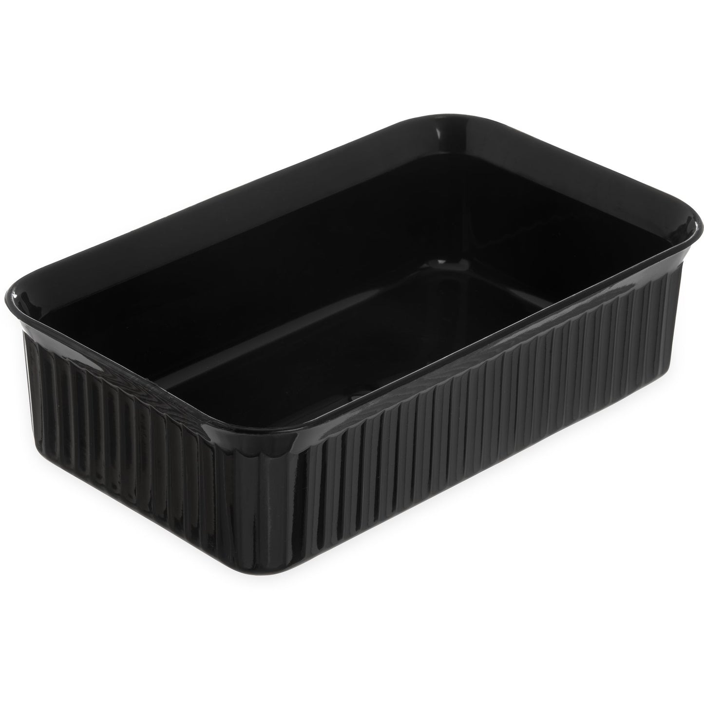 Carlisle 811003 5 lb 10-1/16" x 6-3/16" Black Rectangular Polypropylene Deliware Crock
