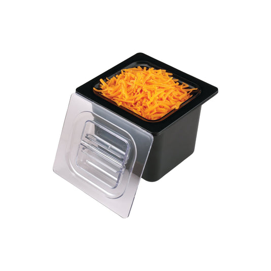 San Jamar CI7001BK 1/6 Size Black Chill-It Food Pan