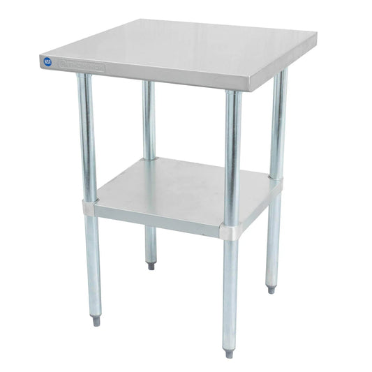 Thorinox DSST-2424-GS 24" x 24" Stainless Steel Work Table with Galvanized Steel Undershelf & Legs