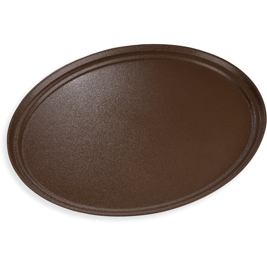 Carlisle 2700GR2076 27" x 22" Brown Oval Griptite 2 Tray