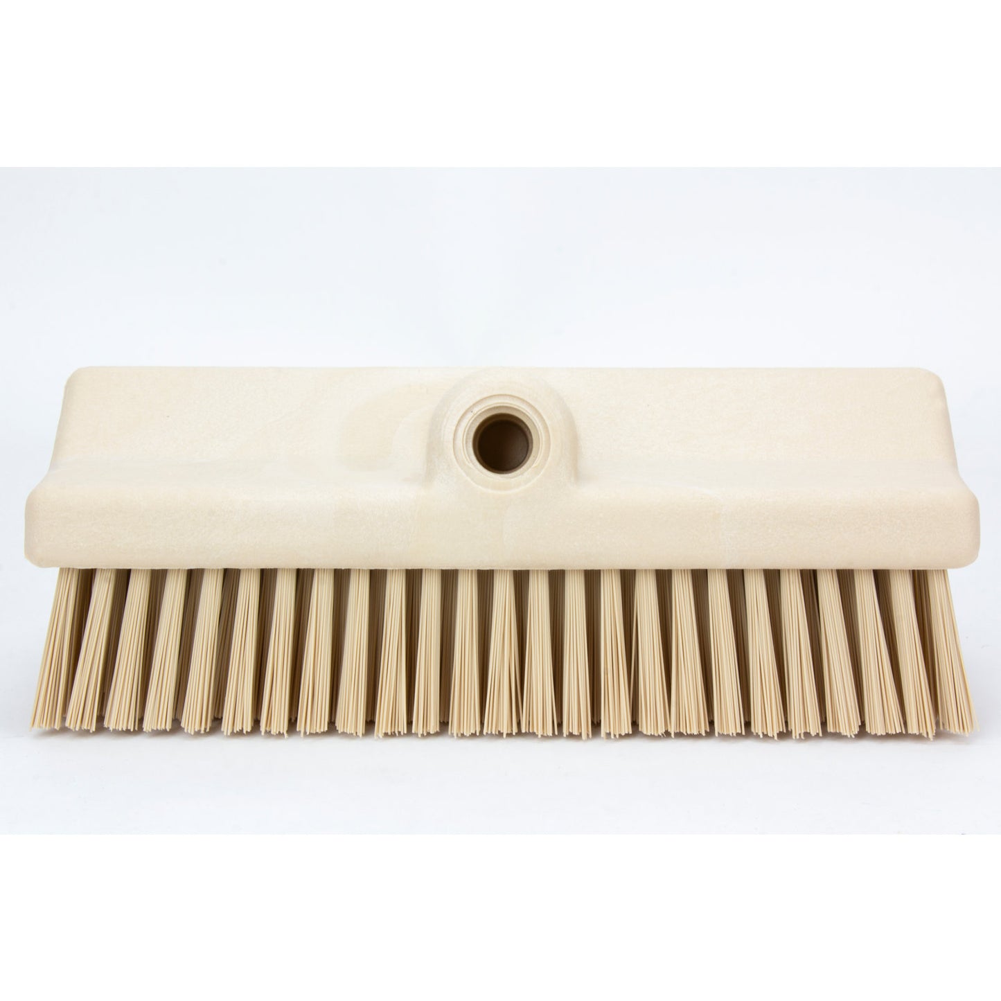 Carlisle 40423EC25 10" Tan Color Coded Bi-Level Scrub Brush