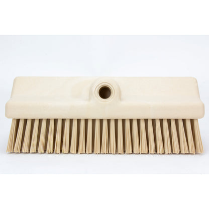 Carlisle 40423EC25 10" Tan Color Coded Bi-Level Scrub Brush