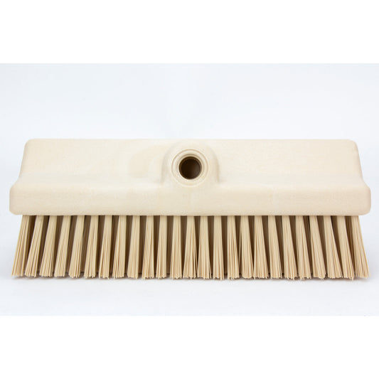 Carlisle 40423EC25 10" Tan Color Coded Bi-Level Scrub Brush