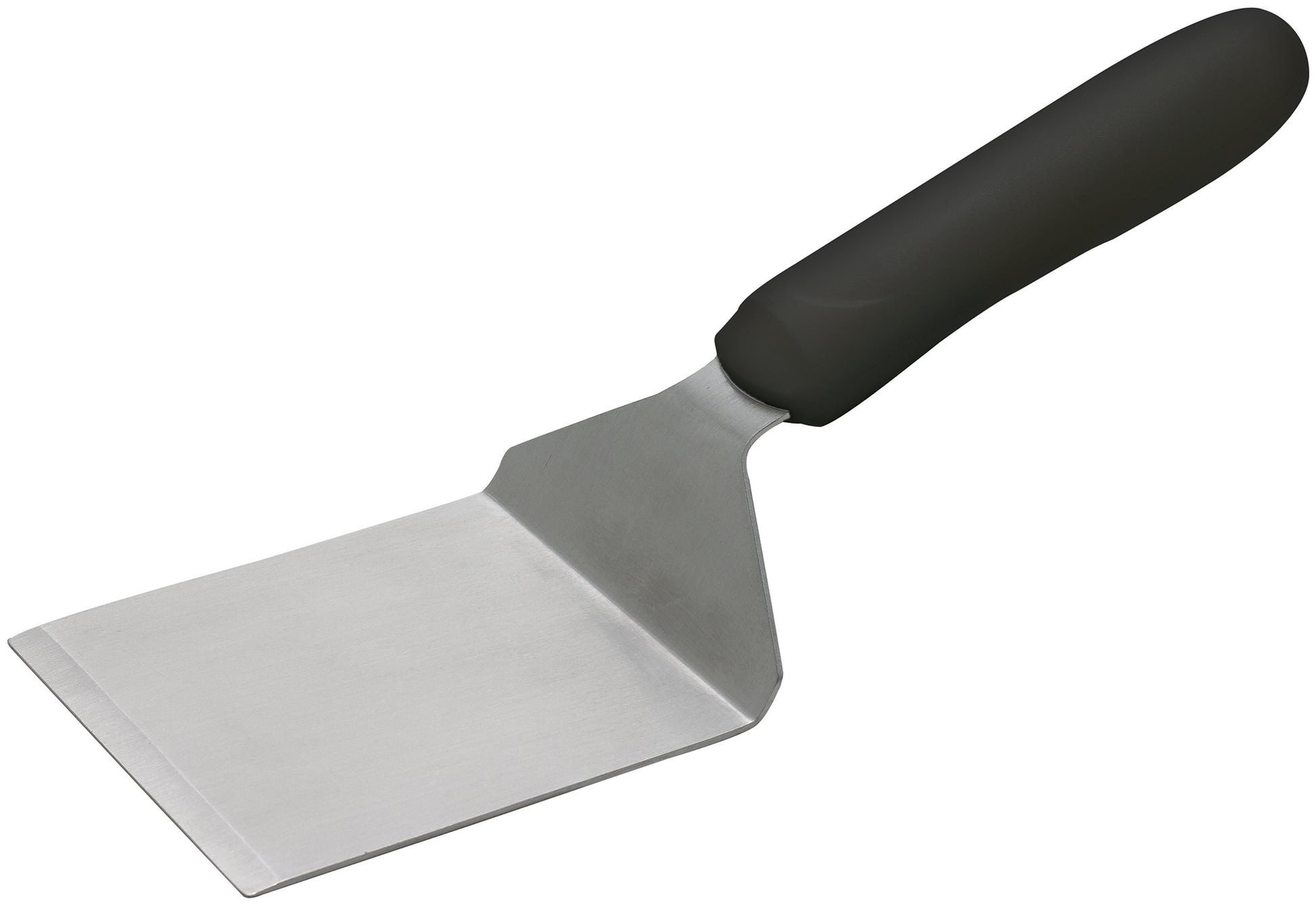 Winco TKP-41 Black Polypropylene Handle Steak/Burger Turner w/ Offset, 4-1/8" x 3-3/4" Blade