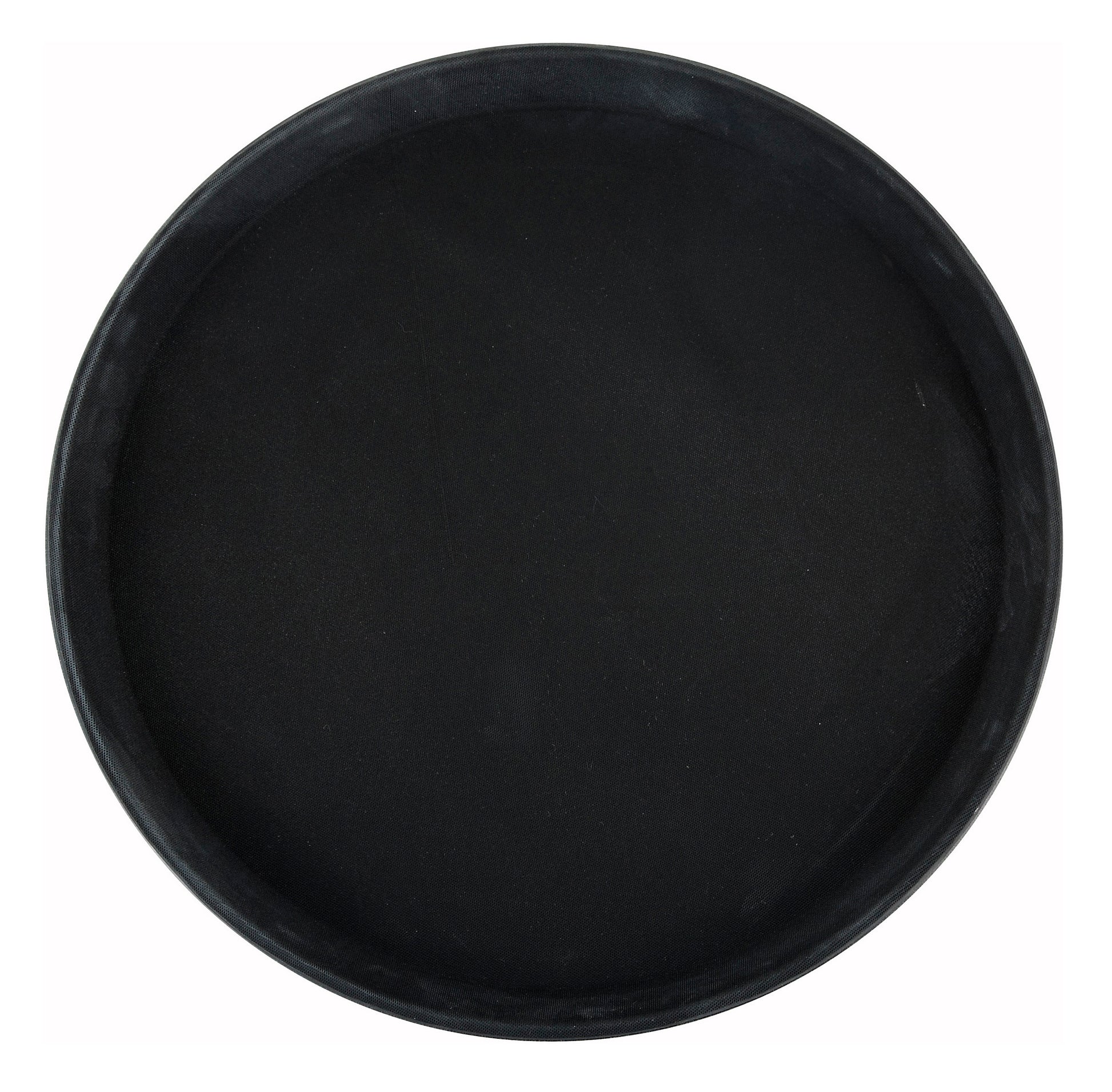 Winco TRH-11K 11" Black Easy Hold Rubber Lined Tray