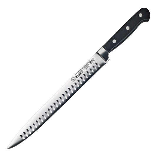 Winco KFP-101 10" Triple Riveted Granton Edge Slicer