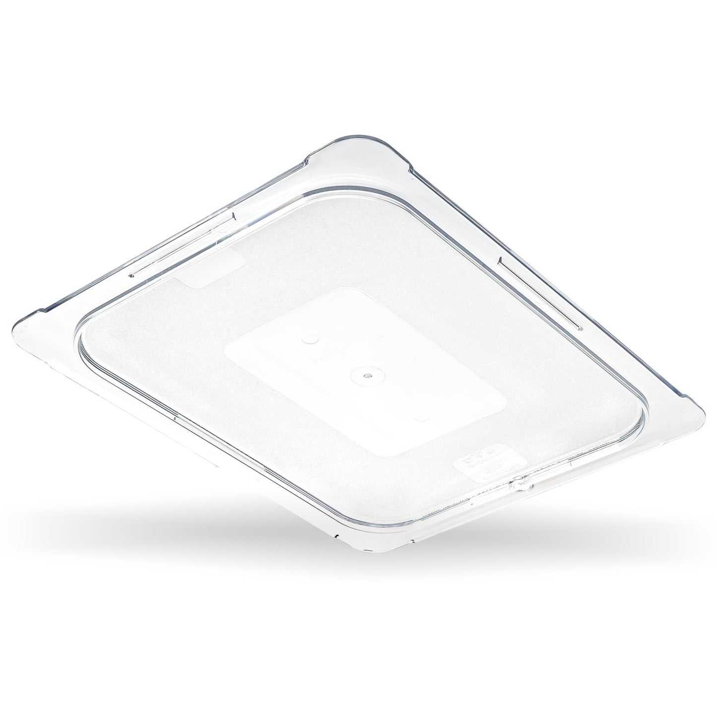 Carlisle 10236U07 1/2 Size Clear Polycarbonate StorPlus Flat Universal Lid