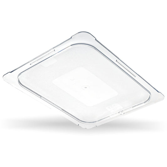 Carlisle 10236U07 1/2 Size Clear Polycarbonate StorPlus Flat Universal Lid