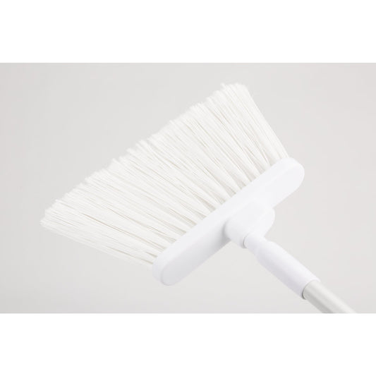 Carlisle 41082EC02 56" White Color Coded Duo-Sweep Flagged Angle Broom