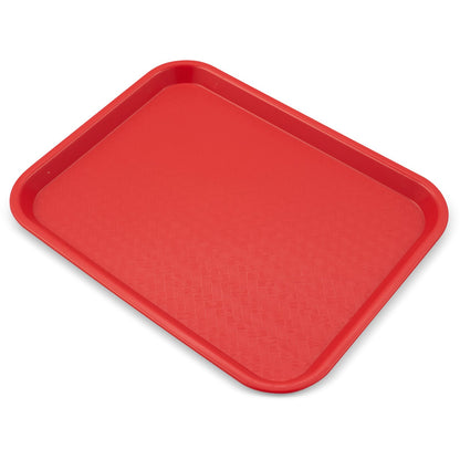 Carlisle CT101405 10" x 14" Red Cafe Fast Food Cafeteria Tray