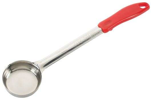 Winco FPS-2 2 oz. Red Stainless Steel Solid Food Portioner