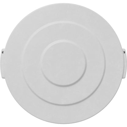 Sparta 84101102 10 Gallon White Round Polyethylene Bronco Waste Bin Trash Container Lid