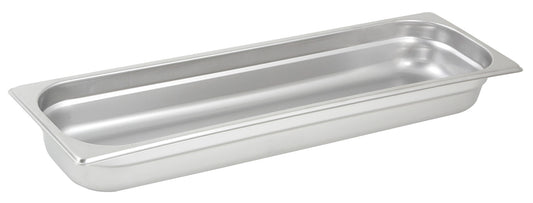 Winco SPJH-2HL Half Size Long Stainless Steel Anti-jam Steam Pan, 2-1/2" Deep