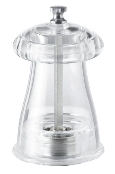 Omcan 43682 10-cm Crystal-shaped Pepper Mill Acrylic Resin