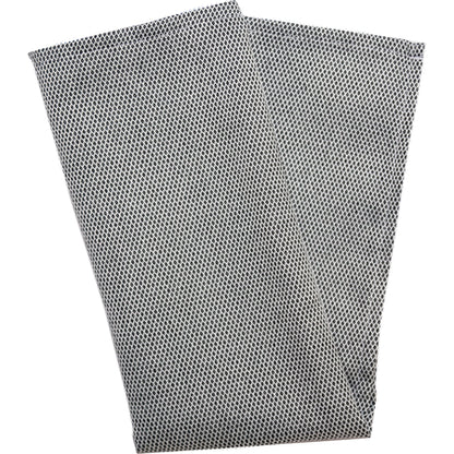 Snap Drape 54432020NH503 20" x 20" Black/White Spun Polyester Microfiber Milan Birdseye Napkin