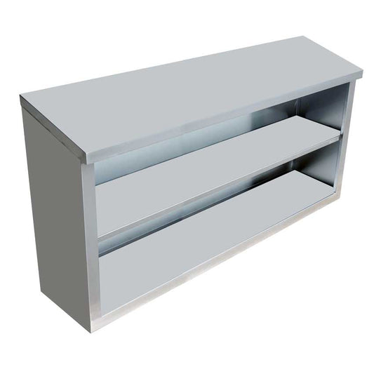 Omcan 46409 15" x 48" x 32.5" Stainless Steel Open Wall Cabinet