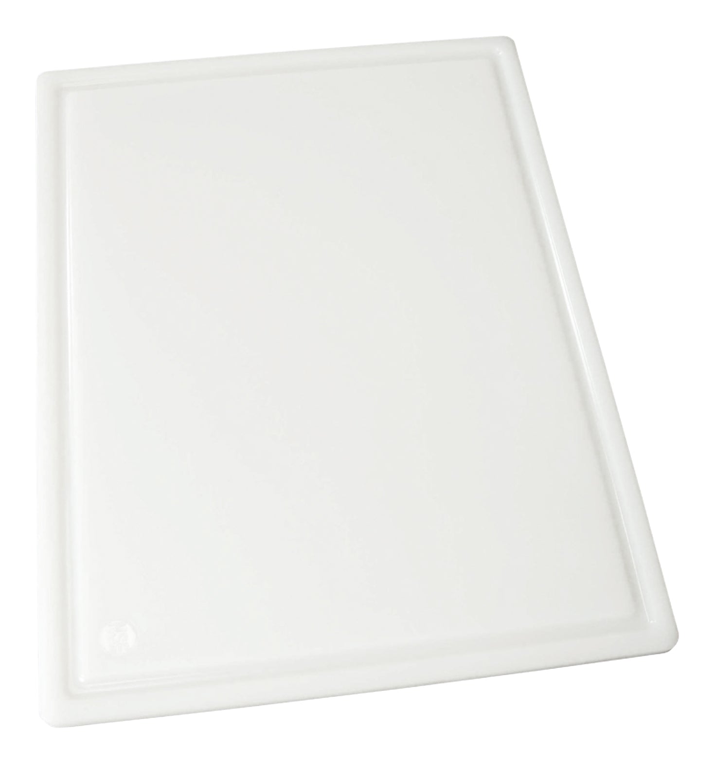Winco CBI-1218 12" x 18" x-1/2" White Cutting Board, Grooved