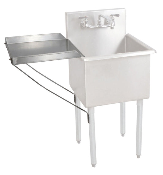 BK Resources BK8BS-DD18 Stainless Steel Detachable Drainboard for 18X18 Budget Sinks