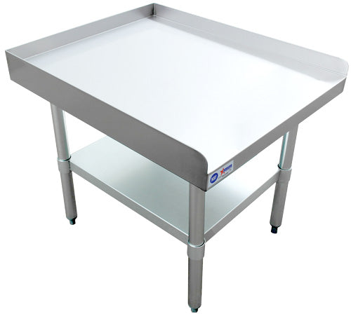 Omcan 47694 30" x 24" Stainless Steel Equipment Stand with Stainless Steel Undershelf and Legs