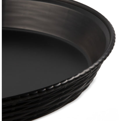 Carlisle 652603 12" Black Round Polypropylene WeaveWear Basket