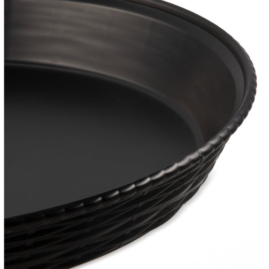 Carlisle 652603 12" Black Round Polypropylene WeaveWear Basket