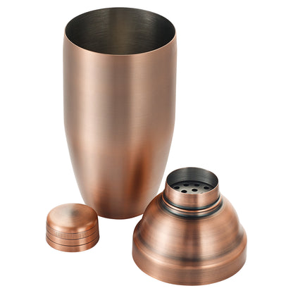 Winco BASS-24AC 24 oz. Antique Copper Finish 3-Piece After 5 Shaker Set