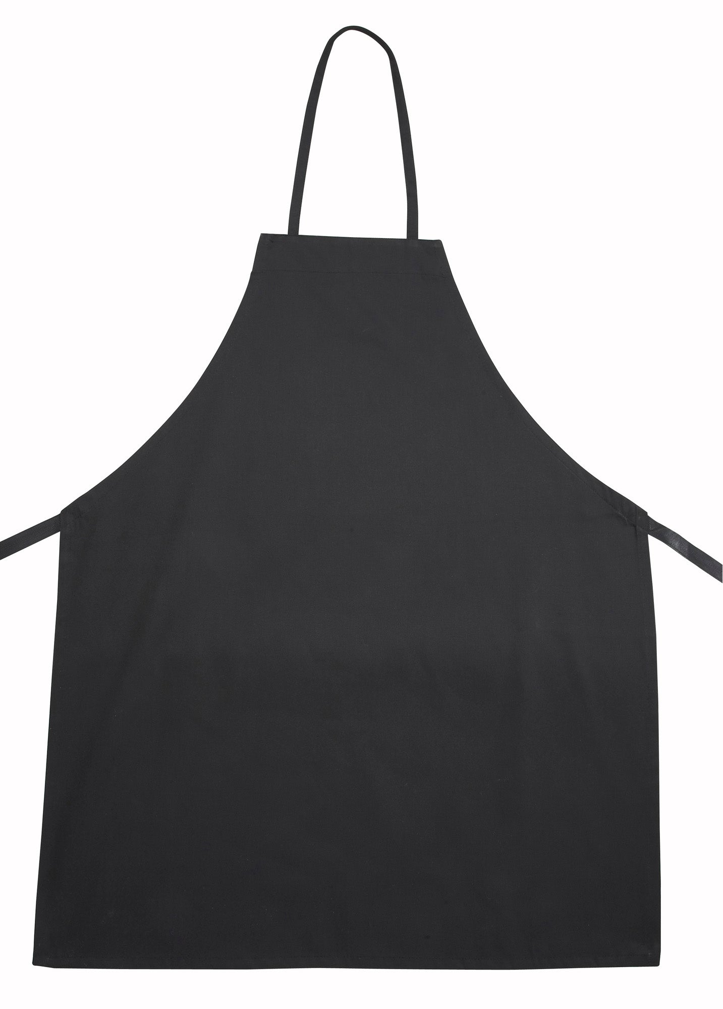 Winco BA-3226BK Black Full Length Bib Apron