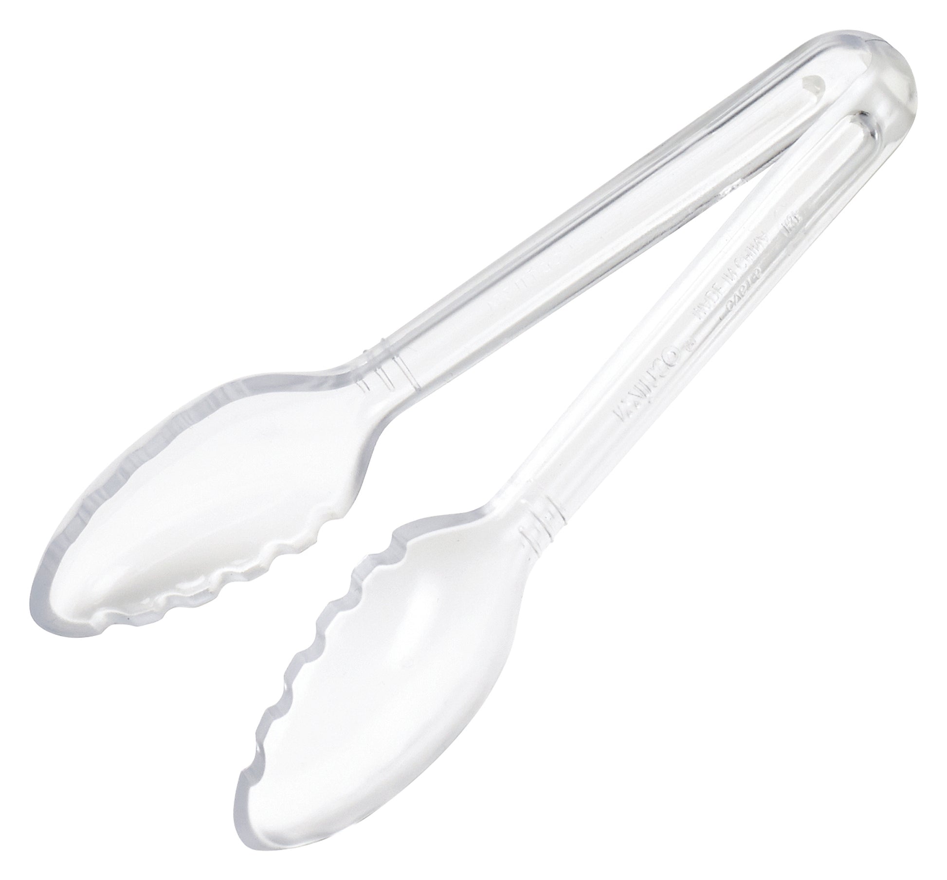 Winco CVST-6C 6" Clear Curved Polycarbonate Serving Tong