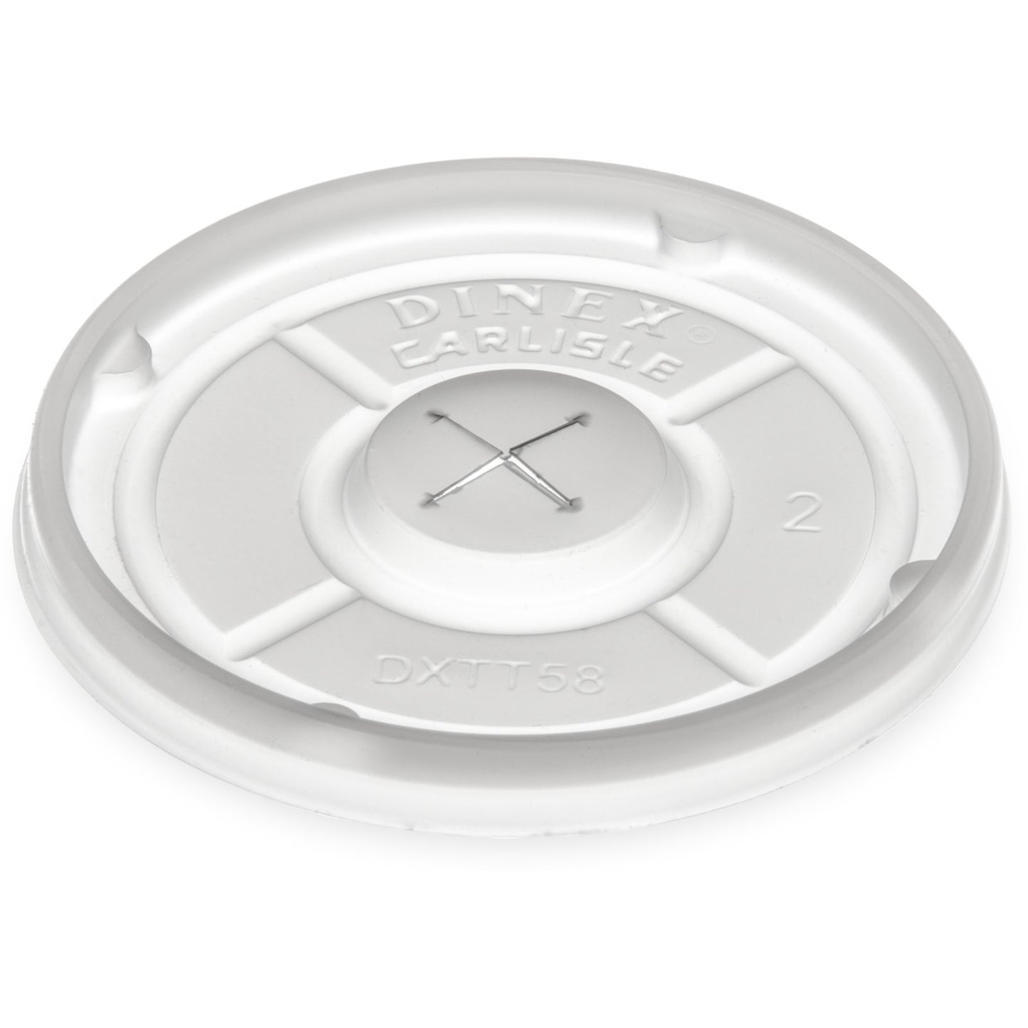 Dinex DXTT58 Translucent Tumbler Lid with Straw Slot (1000/cs)
