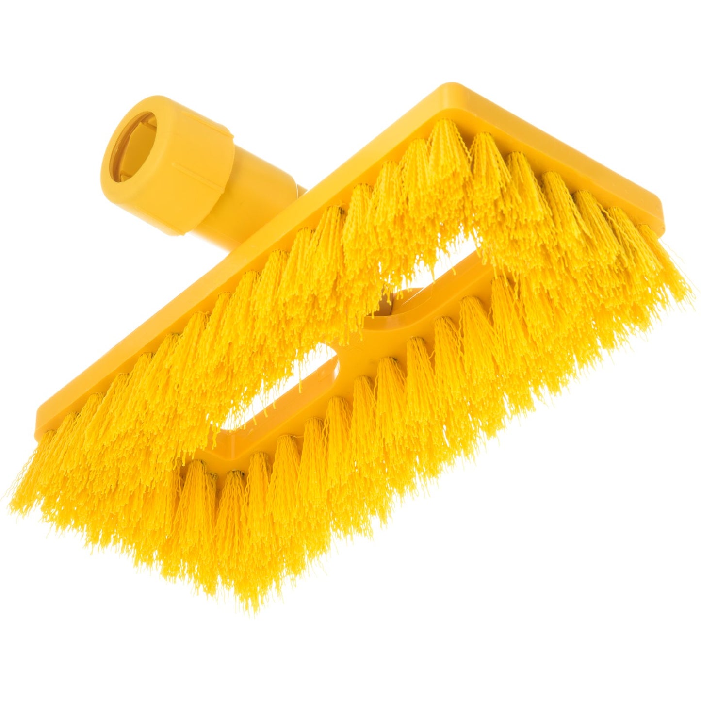 Carlisle 3638831EC04 8" Yellow Color Code Swivel Scrub Brush