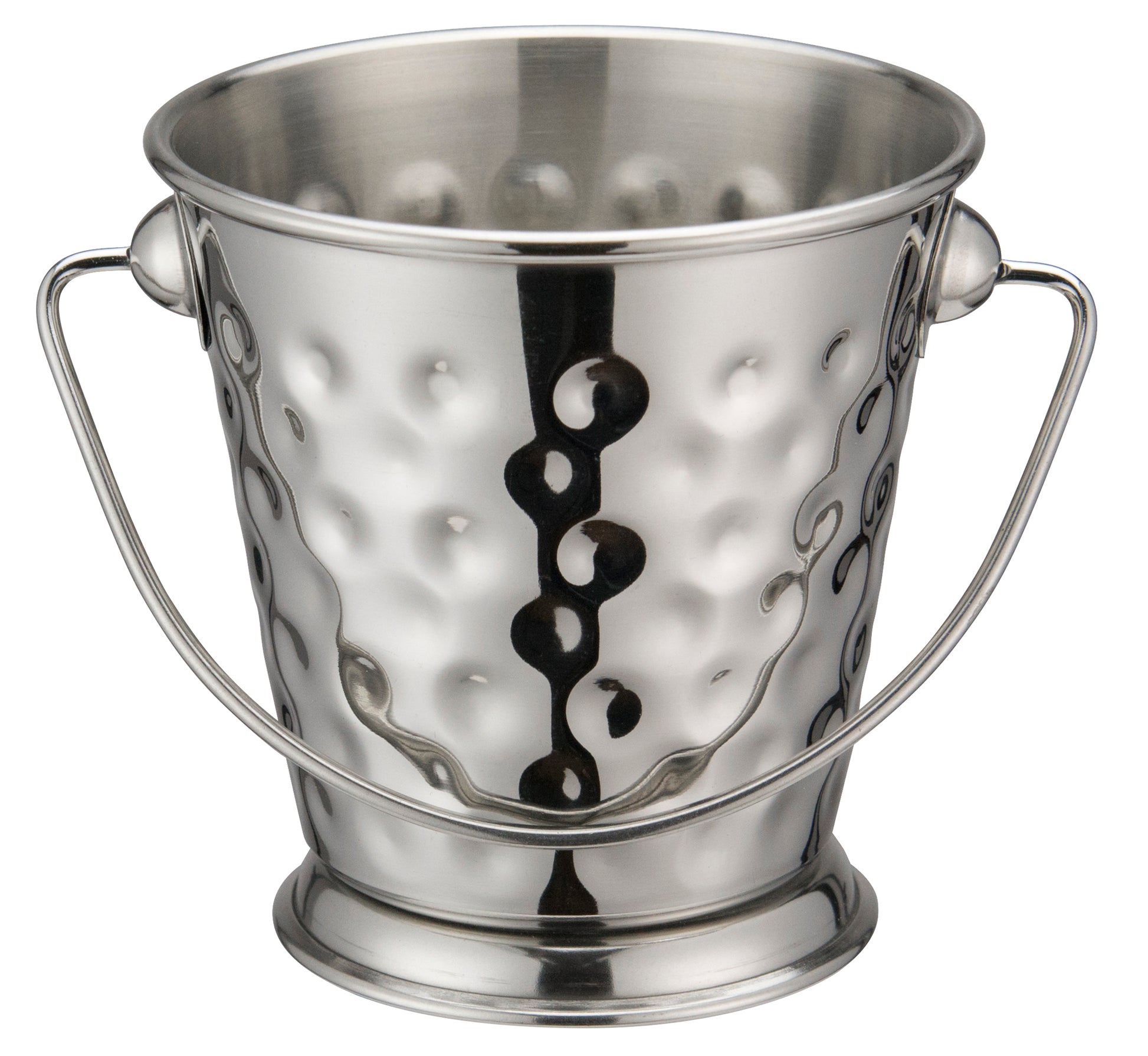 Winco DDSA-102S 3-1/2" Stainless Steel Mini Pail, Hammered