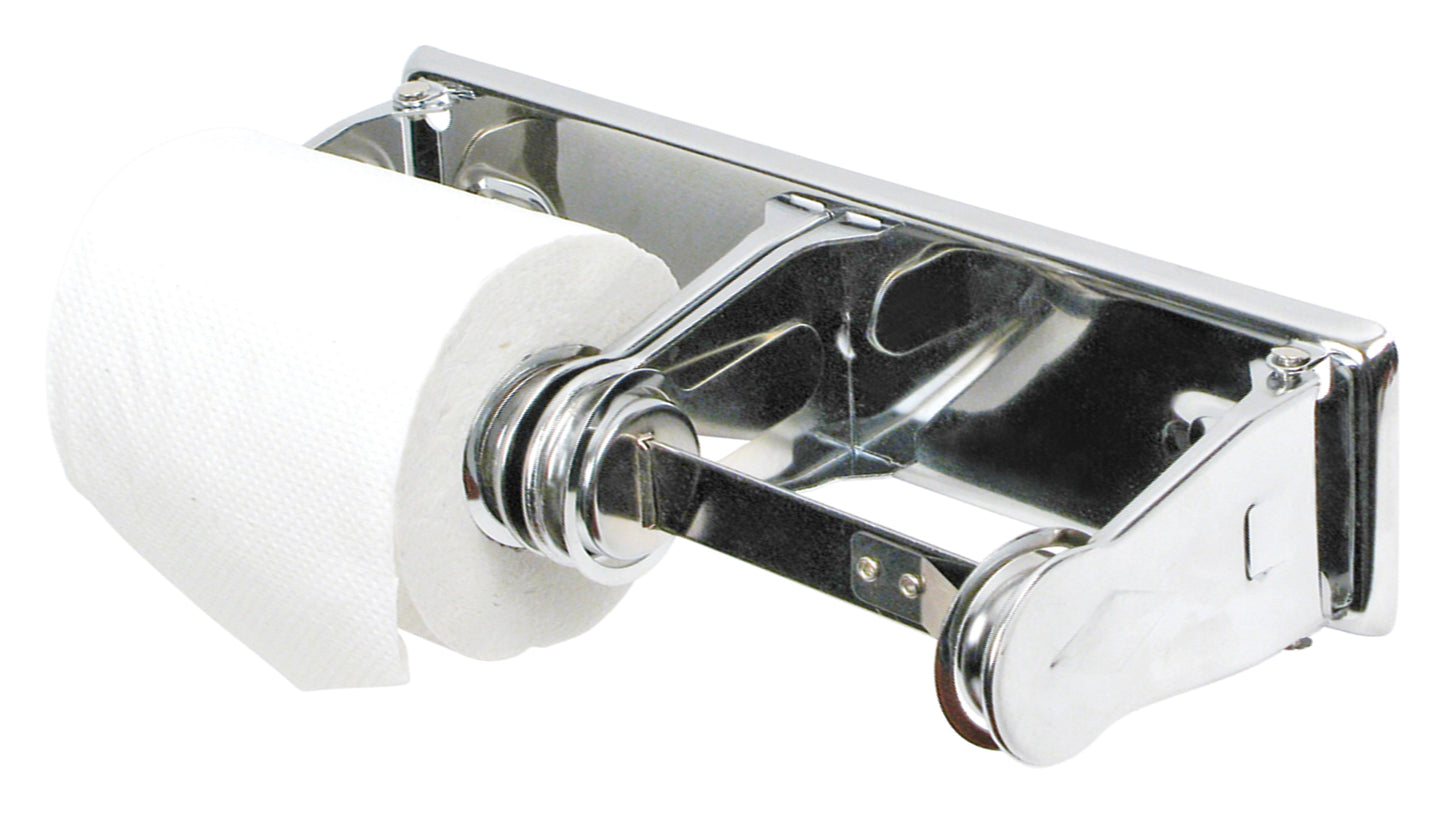 Winco TTH-2 Chrome-Plated Double Roll Toilet Tissue Holder