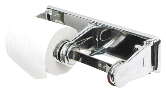 Winco TTH-2 Chrome-Plated Double Roll Toilet Tissue Holder