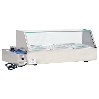 Omcan 42156 36" Bain Marie with 3 Half-size Pans